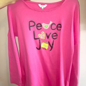 crown & ivy “peace love and joy” long sleeve